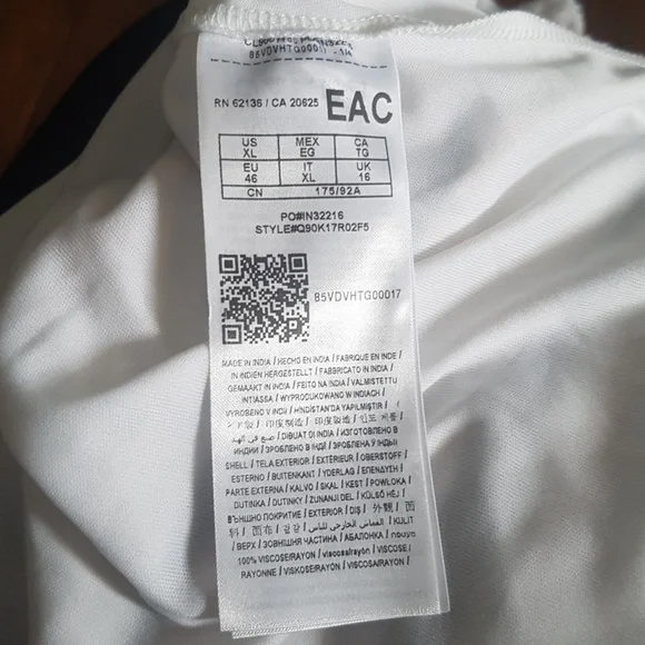 Guess Los Angeles Striped Tie Style Front Dress White/Navy/Pink Size XL - Picture 6 of 14